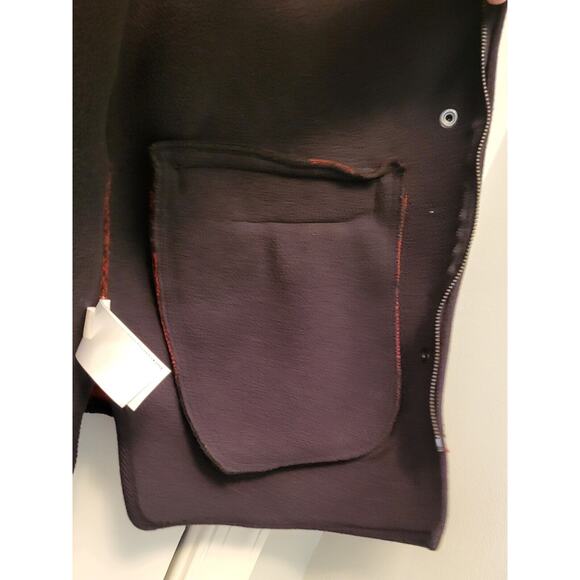 Old Navy Red & Black Plaid Coat By Old Navy Size XS Zip & Snap - Picture 12 of 16